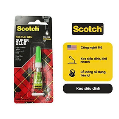 Keo dán siêu dính AD113 3M Scotchtrong suốt, dạng loãng, mau khô, 2g/tuýp