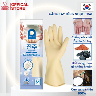 Găng Tay Cao Su Tay Lửng Ngọc Trai Size M