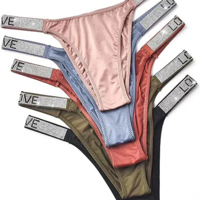 QUẦN SEXY THUN LẠNH DÂY ĐÍNH ĐÁ LOVE 1906