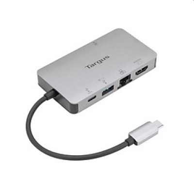 Hub chuyển đổi Type C Targus 6 in 1 ( USB 3.2 Gen1 x 2 + HDMI 4K,30Hz + VGA + Type C PD + LAN RJ45 ) - Hàng chính hãng