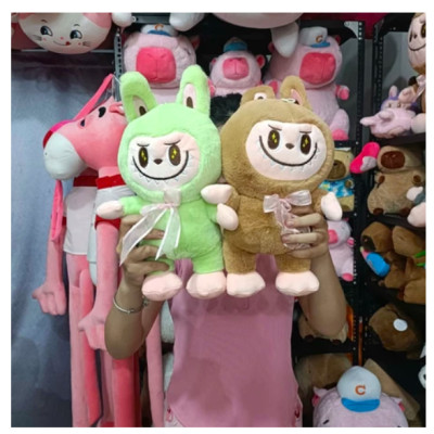 Thú nhồi bông labubu đeo nơ dễ thương - Size từ 37cm đến 65cm - Quà tặng gấu bông labubu êm mịn cho bé.