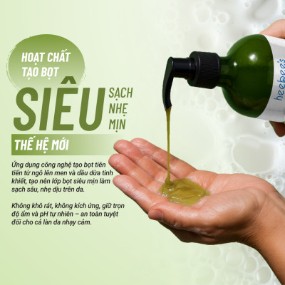 Gel Tắm Rau Má Khổ Qua Rừng Thuần Chay Heebee