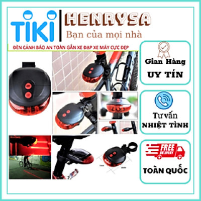Đèn LED Chiếu Hậu Xe Đạp Cảnh Báo An Toàn Chống Thấm Nước - HENRYSA