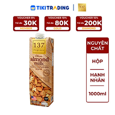 Sữa hạt Hạnh nhân Nguyên chất 137 DEGREES 1000ml
