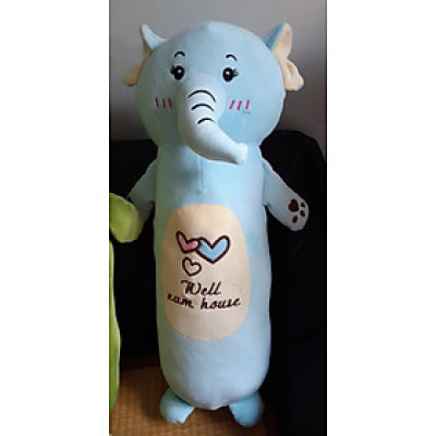 Gối nhồi bông thú cưng , Voi xanh ,Stuffed animal pillow (elephant, jade color),ide: 18 x 18 x 69cm Sản xuất tại Cty TNHH Xuất Nhập Khẩu NTV Việt Nam