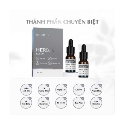 COMBO 2 Lọ Serum Mụn BESKIN 5ml, Làm Mờ Vết Thâm Mụn, Da Khoẻ Căng Bóng, Se Khít Lỗ Chân Lông