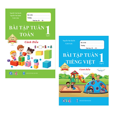 Combo Bài Tập Tuần Toán, Tiếng Việt Lớp 1 - Cánh Diều (Tự Chọn Sách)