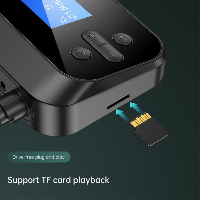 SOAIY Bộ Thu Phát Âm Thanh Bluetooth 5.0 C41 (Hỗ Trợ Cổng Optical) - Hàng Nhập Khẩu