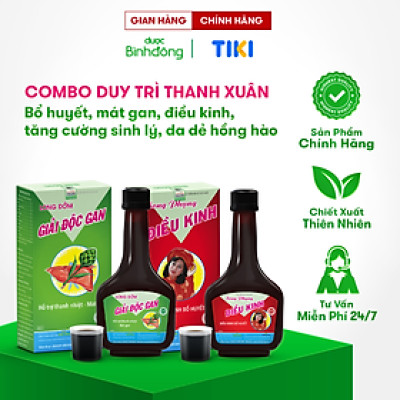 COMBO DUY TRÌ THANH XUÂN của Dược Bình Đông – MÁT GAN, BỔ HUYẾT, ĐIỀU KINH, GÌN GIỮ SẮC XUÂN