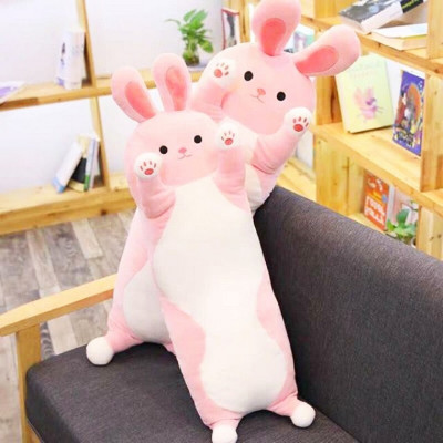 Gấu bông gối ôm cho bé hình khủng long thỏ đáng yêu