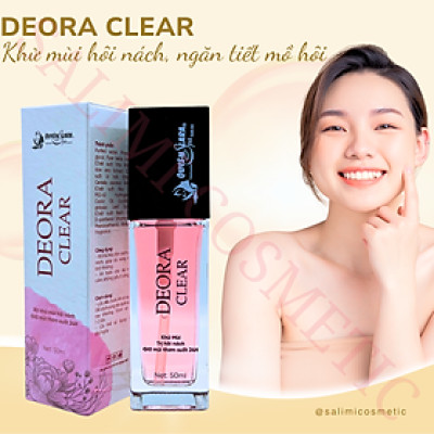 Xịt Khử Mùi Hôi Nách DEORA CLEAR 50ml, Khử Mùi Toàn Thân, Ngăn Tiết Mồ Hôi, Lưu Hương Suốt 24H