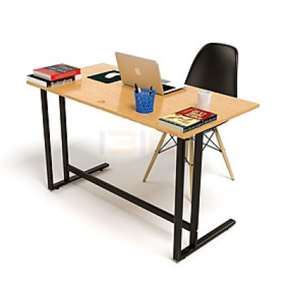 Bộ Bàn Oak-U Vân Gỗ Sồi Chân Đen Và Ghế Eames Chân Gỗ Đen IBIE TOOAUO12B-EAMSB