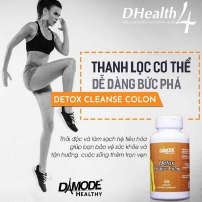 Viên uống đào thải độc tố DETOX CLEANSE COLON Damode lọ 60 viên