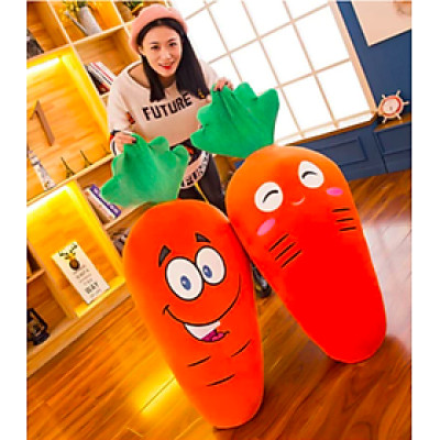 Gấu bông cà rốt vui vẻ đáng yêu - Size từ 65cm đến 85cm - Quà tặng gấu bông cà rốt êm mịn cho bé.