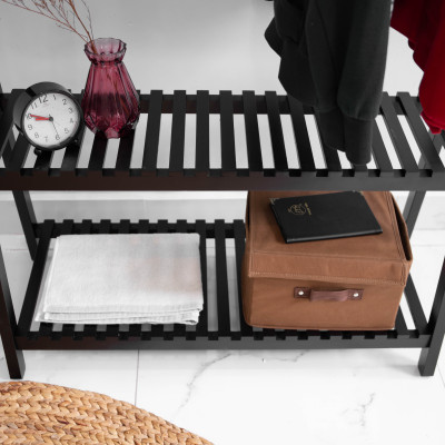 GIÁ TREO QUẦN ÁO CHỮ A 2 TẦNG MÀU ĐEN - A HANGER 2 FLOOR BLACK