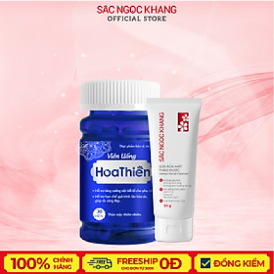 Viên Uống Hoa Thiên Hộp 30 viên giúp cân bằng nội tiết tố nữ, hạn chế lão hóa da , bí quyết cho chị em  trẻ đẹp (Sắc Ngọc Khang)