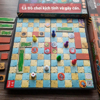 Board Game Nhiều Người Chơi, Đồ Chơi Chơi Cùng Bạn Bè Chạy Trốn Zombies Có Nam Châm 