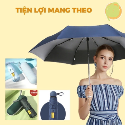Ô  che mưa nắng ,vải dù phủ 2 lớp chống tia UV , chống thấm nước , xếp gọn tiện dụng ,đi dạo dã ngoại , bảo vệ sức khỏe khi trời mưa nắng 
