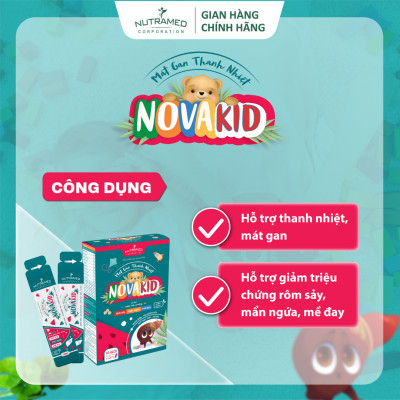 Gói uống Novakid hỗ trợ tiêu độc, mát gan thanh nhiệt cho trẻ em (10 gói) - Nutramed