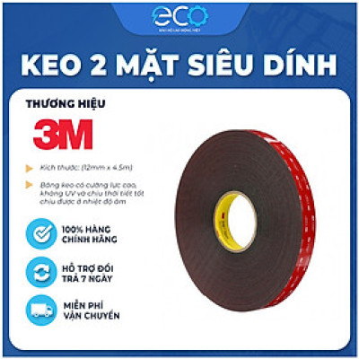 Băng keo cường lực siêu dính 2 mặt 3M 5952 kích thước 12mm x 4.5m