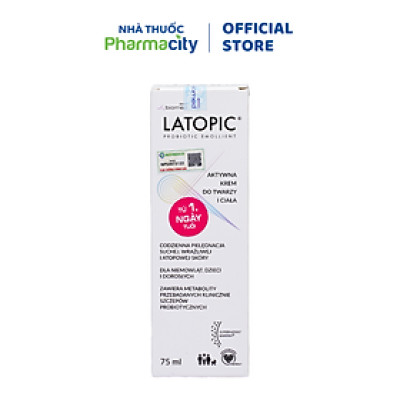 Kem dưỡng ẩm Latopic Face And Body Cream  dưỡng da mịn màng, dưỡng ẩm da (Tuýp 75ml)
