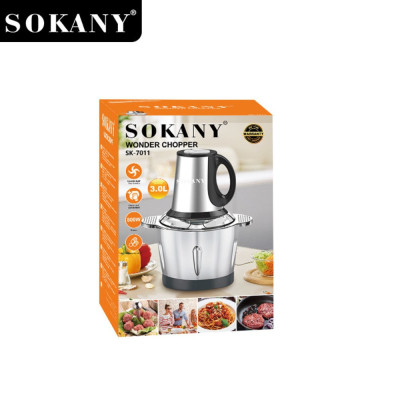 Máy xay thịt đa năng SOKANY SK-7011 Công suất cao 800W, dung tích lớn 3L, xay nhuyễn mọi thực phẩm, dễ dàng vệ sinh - HÀNG CHÍNH HÃNG