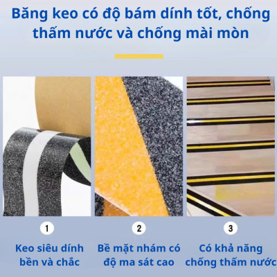Băng Keo Chống Trượt 5cm x 5 Mét Chống Trơn Trượt Sàn Nhà, Cầu Thang An Toàn Cho Trẻ Em, Người Lớn