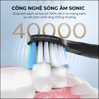 Bàn chải đánh răng Fairywill E11. Công nghệ Đức, tặng kèm 8 đầu bàn chải đủ dùng trong 2 năm
