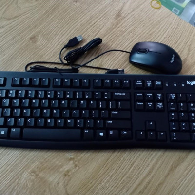 Bộ bàn phím và chuột máy tính có dây Logitech B100/ K120- Hàng chính hãng