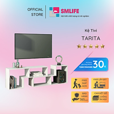 Kệ tivi gỗ hiện đại SMLIFE Tarita - Trắng