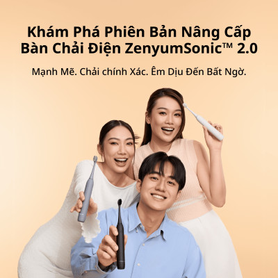 [Chính Hãng] Combo 3 Đầu Bàn Chải Điện Zenyum Sonic Thay Thế MỚI 2.0- Màu Hồng San Hô - Công Nghệ Singapore - HOT