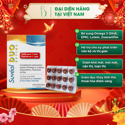 Vitamin Bổ Mắt Cao Cấp Từ Pháp Suvéal Duo: Chống Tia Sáng Xanh, Giảm Tổn Thương Mắt Do  Quá Trình Oxh Trong Học Tập, Làm Việc, Tuổi Tác, Phòng Ngừa Và Hỗ Trợ Điều Trị Đục Thủy Tinh Thể, Thoái Hóa Điểm Vàng 