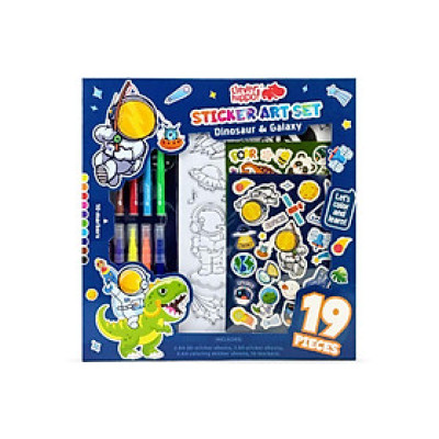Đồ Chơi Bộ Sticker Nghệ Thuật Và Bút Marker - Dinosaur & Galaxy CLEVERHIPPO SS02