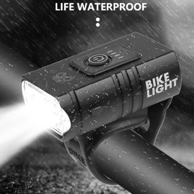 Đèn trước xe đạp T6 LED 10W 800LM dùng pin sạc - đèn xe đạp Bike Light - Hàng chính hãng