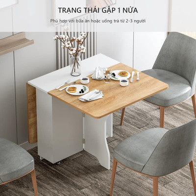 BÀN ĂN THÔNG MINH XẾP GỌN tiết kiệm không gian (đã lắp ráp) HUCHU
