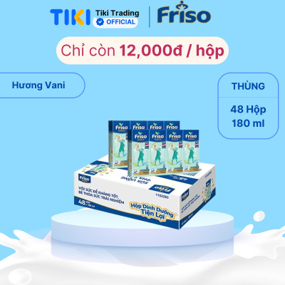 Thùng 48 Hộp Sữa Bột Pha Sẵn Friso Gold Rtd Vani (48 x 180Ml)