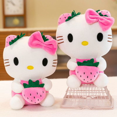 Gấu Bông Mèo Kitty Ôm Dâu Tây Siêu Hot Siêu Cưng (22cm--->50cm) Hàng Cao Cấp Loại 1 Chất Lượng Cao, An Toàn Cho Trẻ Nhỏ