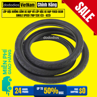 Lốp xe đạp đặc không săm (Vỏ) Đặc Không Săm Xe Đạp Nhẹ Nảy Chọn Màu Xe Đạp Thể Thao Fixed Gear Single Speed 700*23C (23-622) - Chính hãng