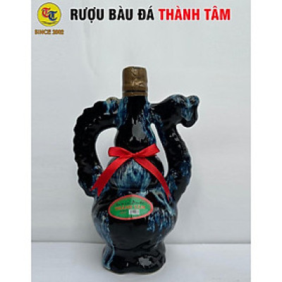 Đặc Sản Bình Định - Rượu Bàu Đá Thành Tâm Rồng Nhỏ Đậu xanh (Màu đen) 350ml  - OCOP 3 Sao