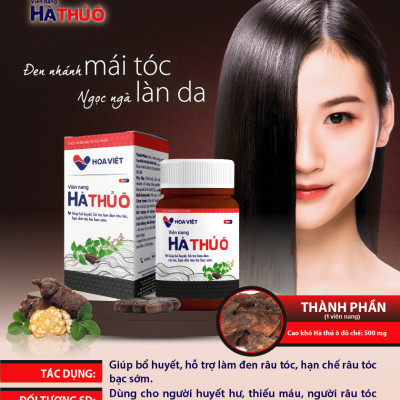 Hà Thủ Ô Đỏ Giúp Bổ Huyết Việt, giúp Đen Râu Tóc, Hộp 30v