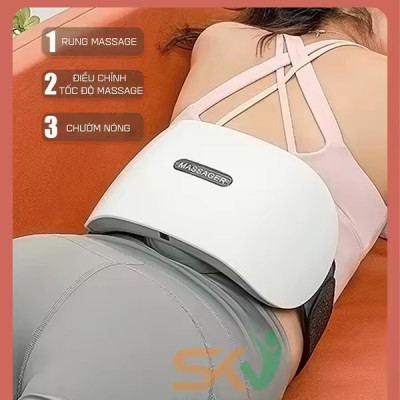 ￼Máy Massage Bụng Lưng Đùi Pin Sạc Tích Hợp Đá Nóng Himalaya Hỗ Trợ Giảm Mỡ Bụng Đai Mát Xa Bụng Eo Lưng