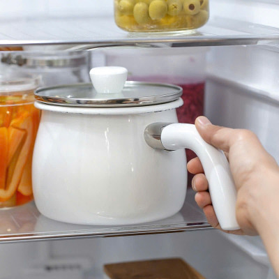 Nồi đa năng tráng men Pearl Metal Bianco 16cm (2.0L) - Hàng Nhập khẩu Nội Địa Nhật Bản