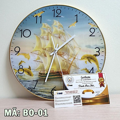 Đồng hồ treo tường XTime BO-01, máy kim trôi cao cấp