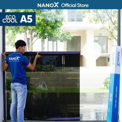 Phim cách nhiệt NanoX A5 màu đen chống nắng nóng cho nhà kính & văn phòng