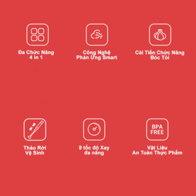 Máy xay sinh tố cầm tay 4 trong 1 kiêm bóc tỏi Morphy Richards MR6006 - HÀNG NHẬP KHẨU 