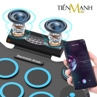 Trống Điện tử 9 Mặt Konix MD868 - USB Electronic Drum Kit Ultra Portable 9 Pad Digital Hàng Chính Hãng