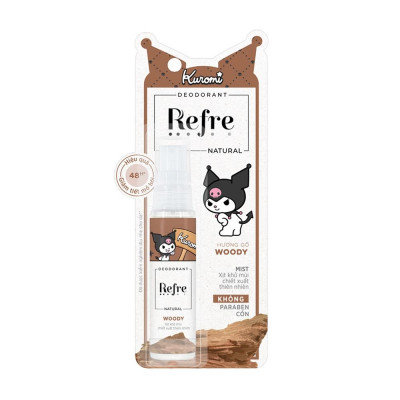 Xịt Khử Mùi Refre Natural Chiết Xuất Thiên Nhiên - Hương Gỗ Woody 30ml