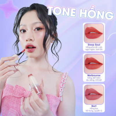 Son Kem Lì myKella Thuần Chay, Mịn Mượt, Dưỡng Môi Chống Thâm - KISSABLE MATTE LIP CREAM 5ml
