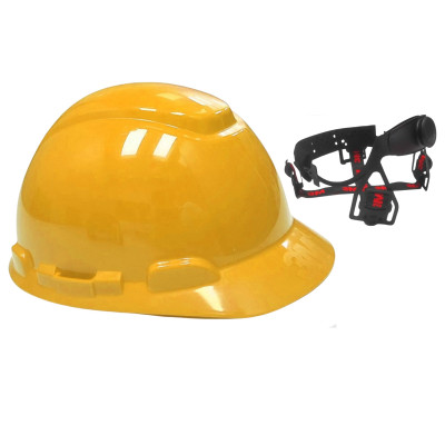 Nón bảo hộ màu vàng mẫu cải tiến 3M SecureFit H-702SFR-UV, đã gồm dây quai nón 1990