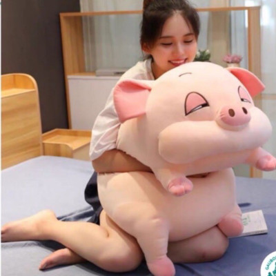 Gấu bông heo phê cần - Size 40cm - Quà tặng thú nhồi bông heo mắt hí dễ thương.